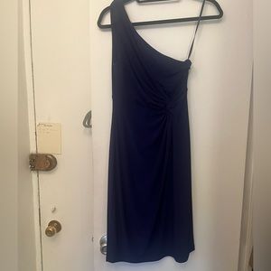 Cobalt blue Ralph Lauren 1-shoulder dress